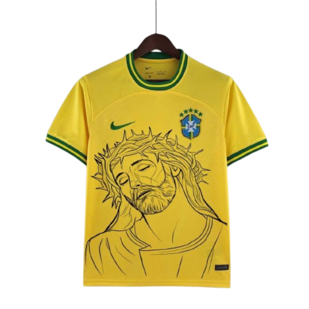 MAILLOT BRÉSIL CHRIST JAUNE